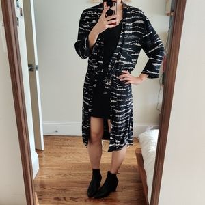 All Saints Animal Print Long Kimono Silk